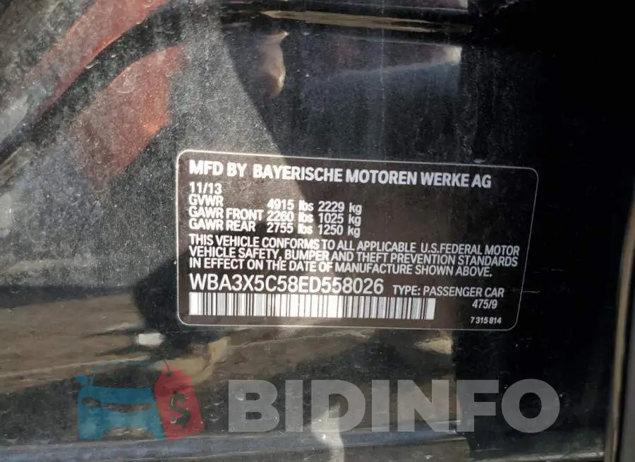 WBA3X5C58ED558026 Photo# 12