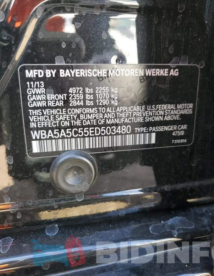 WBA5A5C55ED503480 Photo# 13