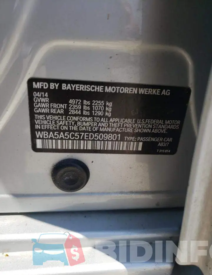 WBA5A5C57ED509801 Photo# 12