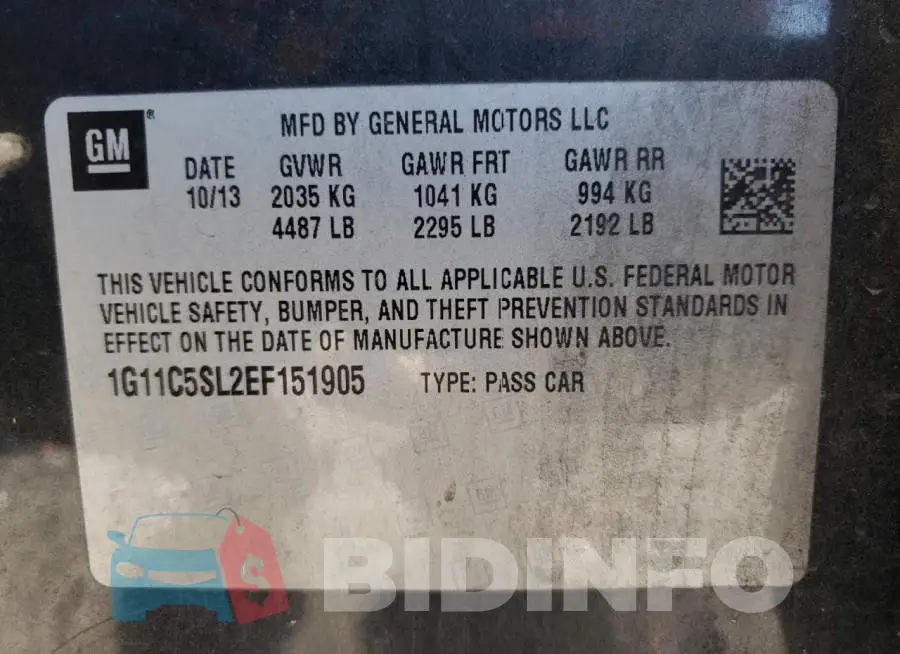 1G11C5SL2EF151905 Photo# 12