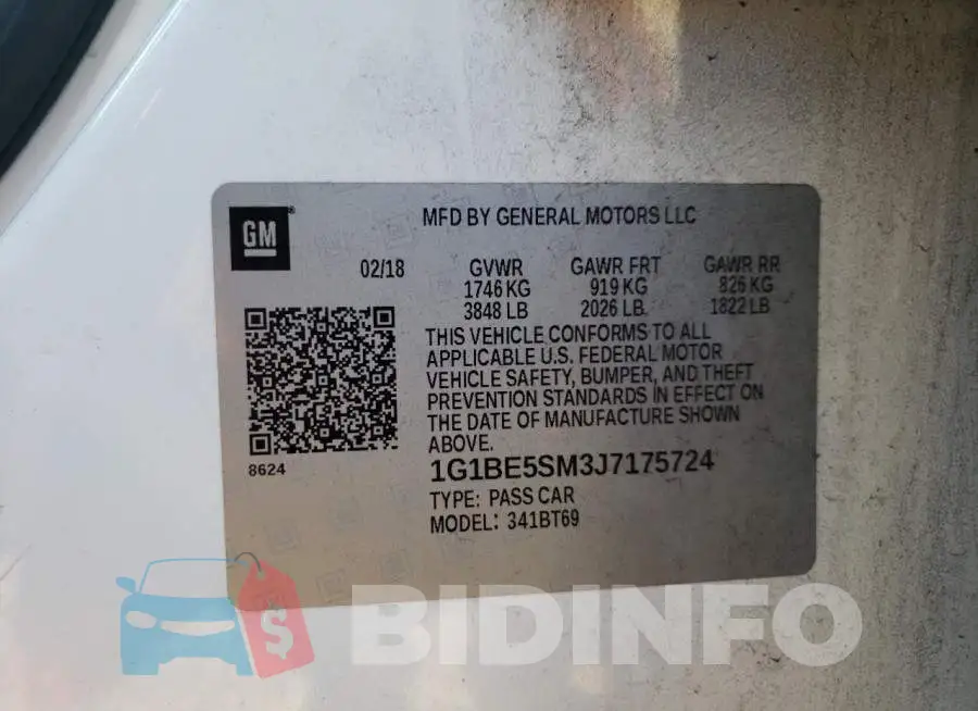 1G1BE5SM3J7175724 Photo# 13