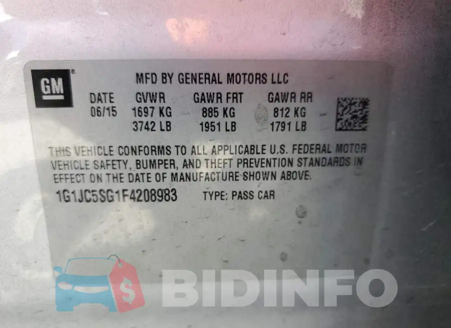 1G1JC5SG1F4208983 Photo# 12