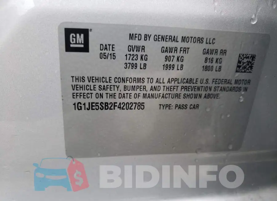 1G1JE5SB2F4202785 Photo# 12