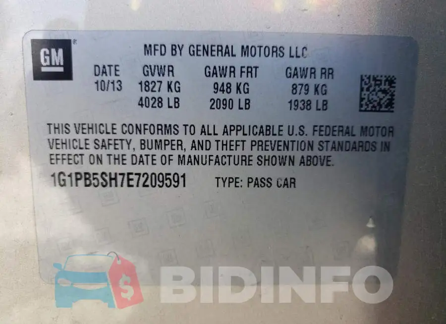 1G1PB5SH7E7209591 Photo# 12