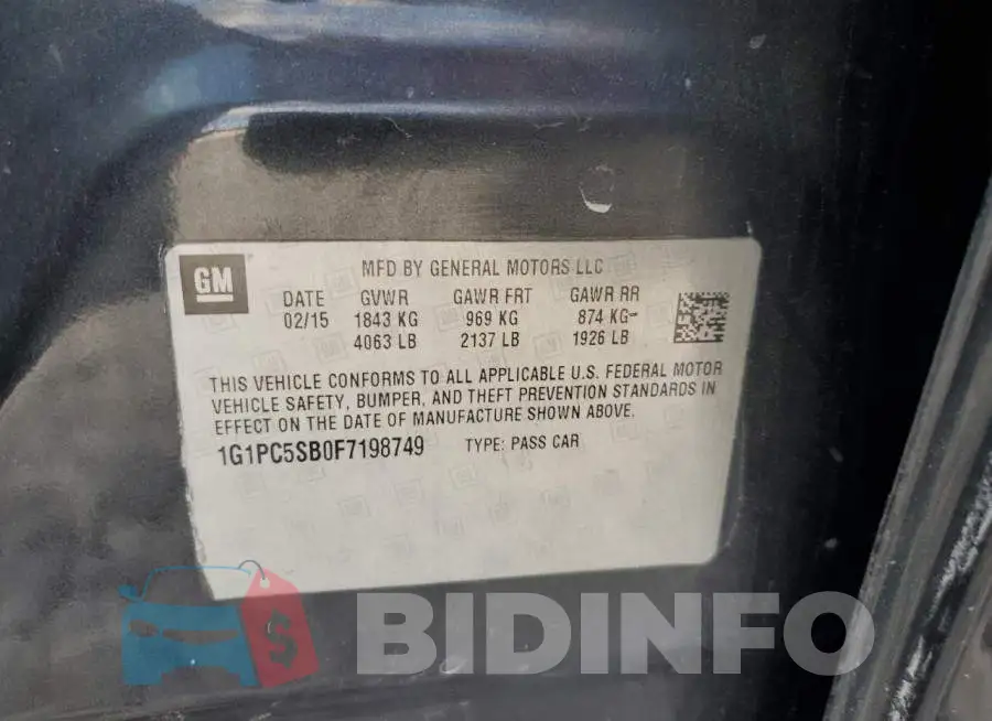1G1PC5SB0F7198749 Photo# 12