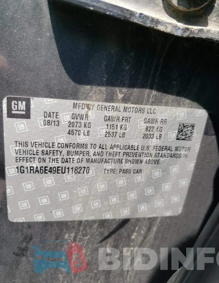 1G1RA6E49EU118270 Photo# 12