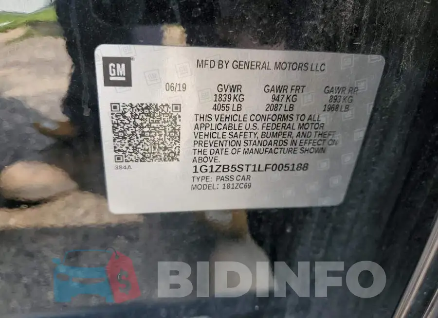 1G1ZB5ST1LF005188 Photo# 13