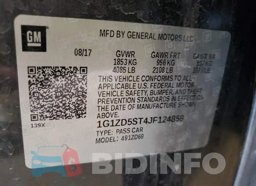 1G1ZD5ST4JF124859 Photo# 12