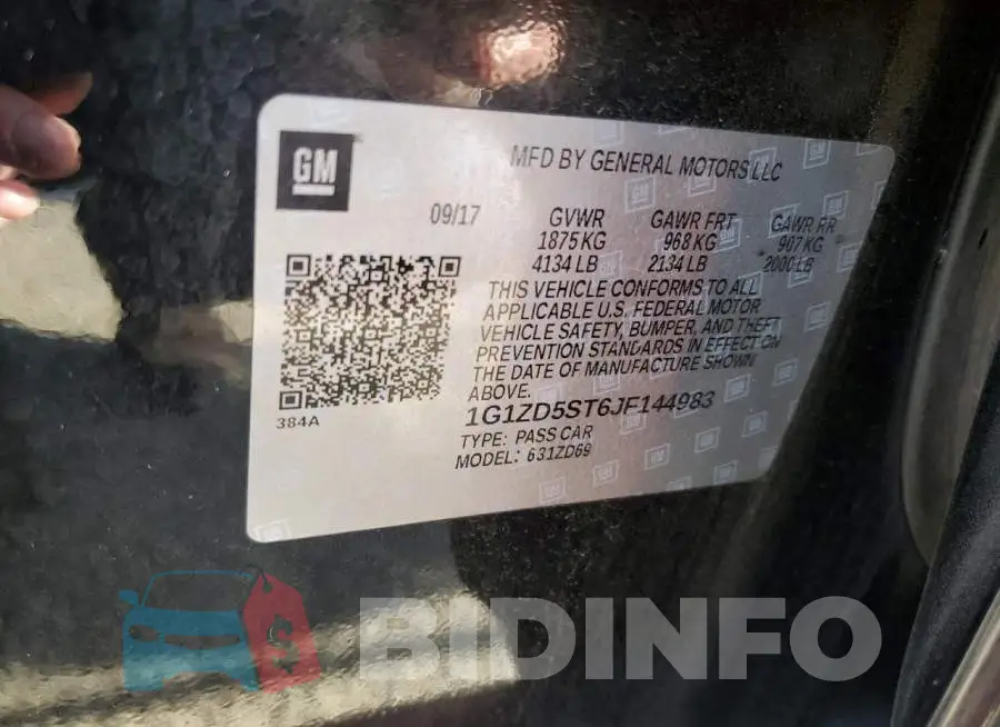 1G1ZD5ST6JF144983 Photo# 12