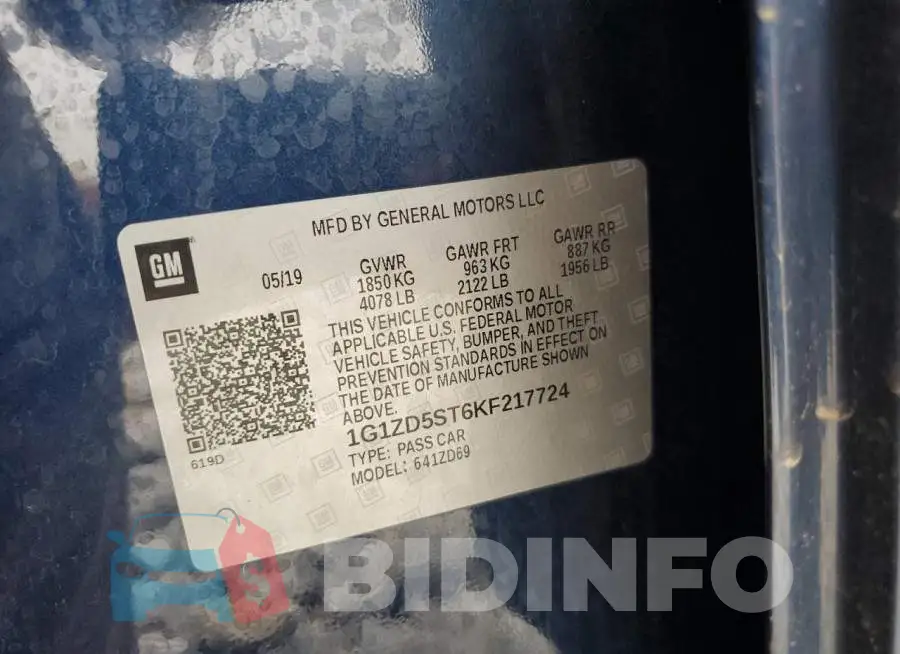 1G1ZD5ST6KF217724 Photo# 12