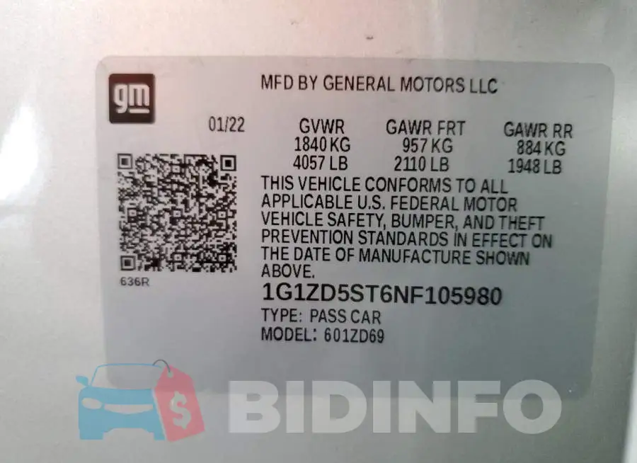 1G1ZD5ST6NF105980 Photo# 12