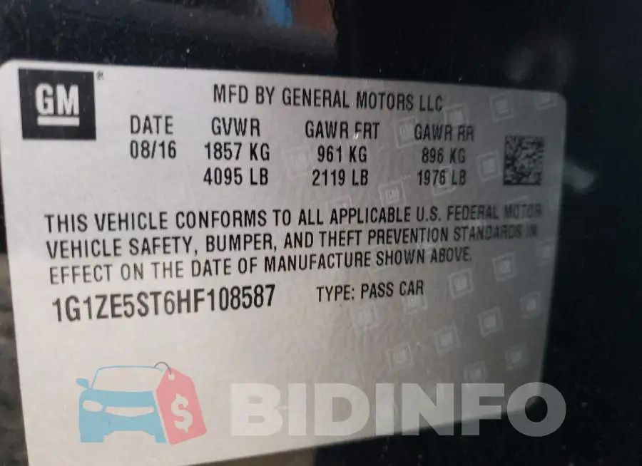 1G1ZE5ST6HF108587 Photo# 12