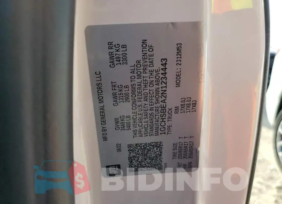 1GCHSBEA2N1234443 Photo# 12