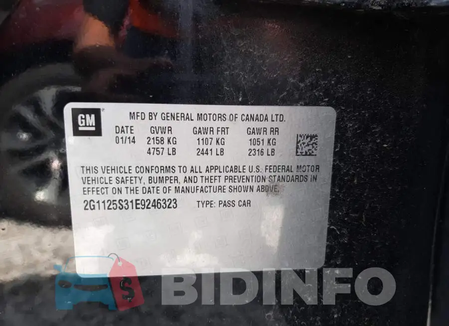 2G1125S31E9246323 Photo# 13