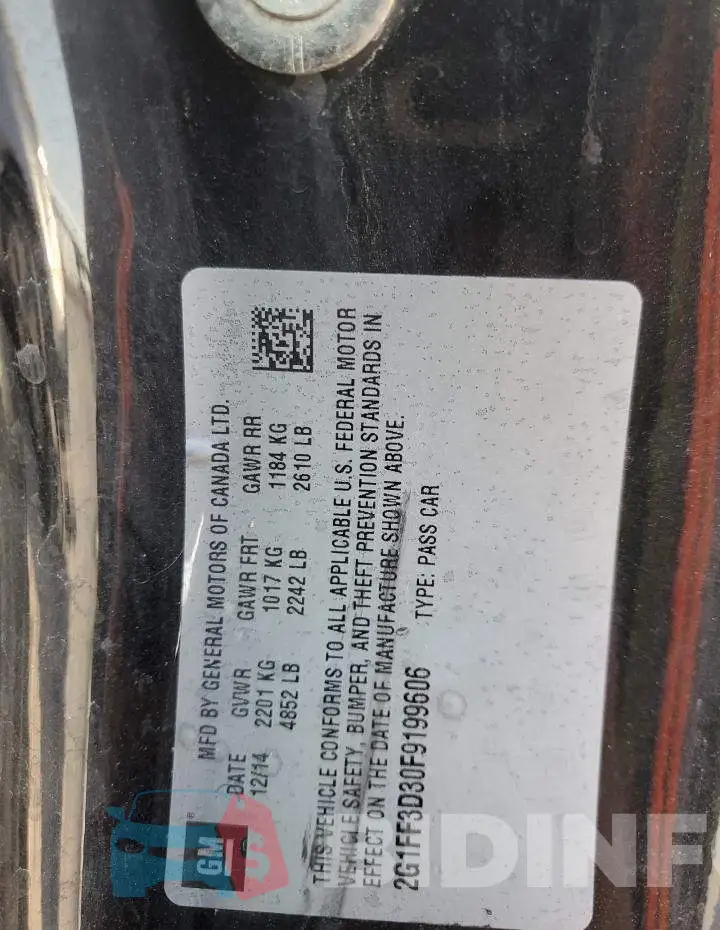 2G1FF3D30F9199606 Photo# 13