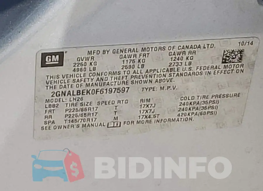 2GNALBEK0F6197597 Photo# 12
