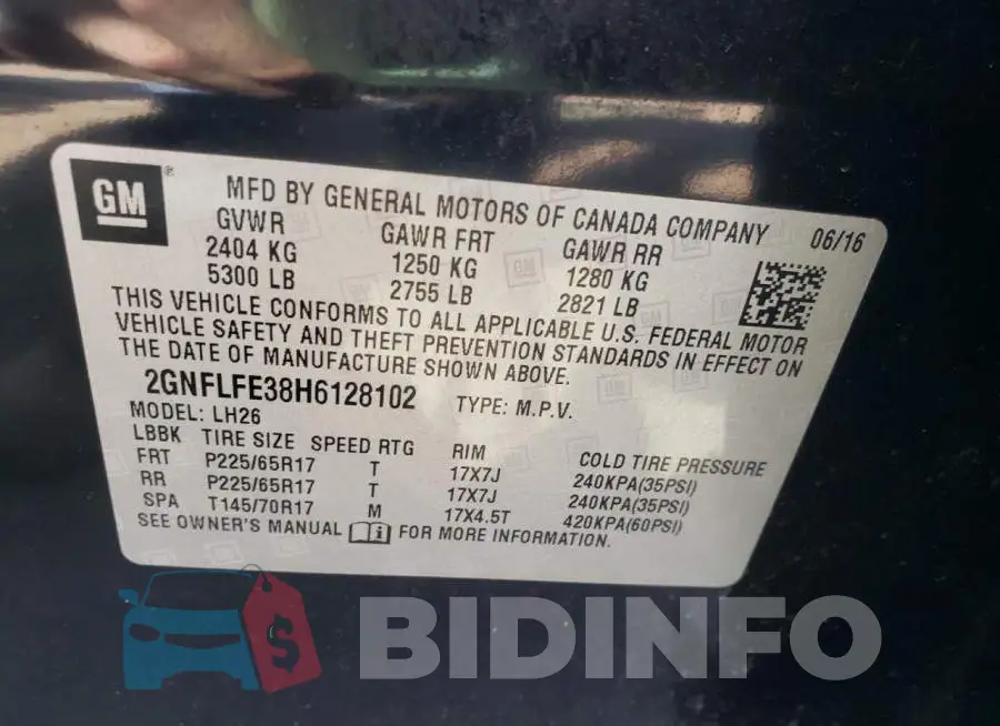2GNFLFE38H6128102 Photo# 13