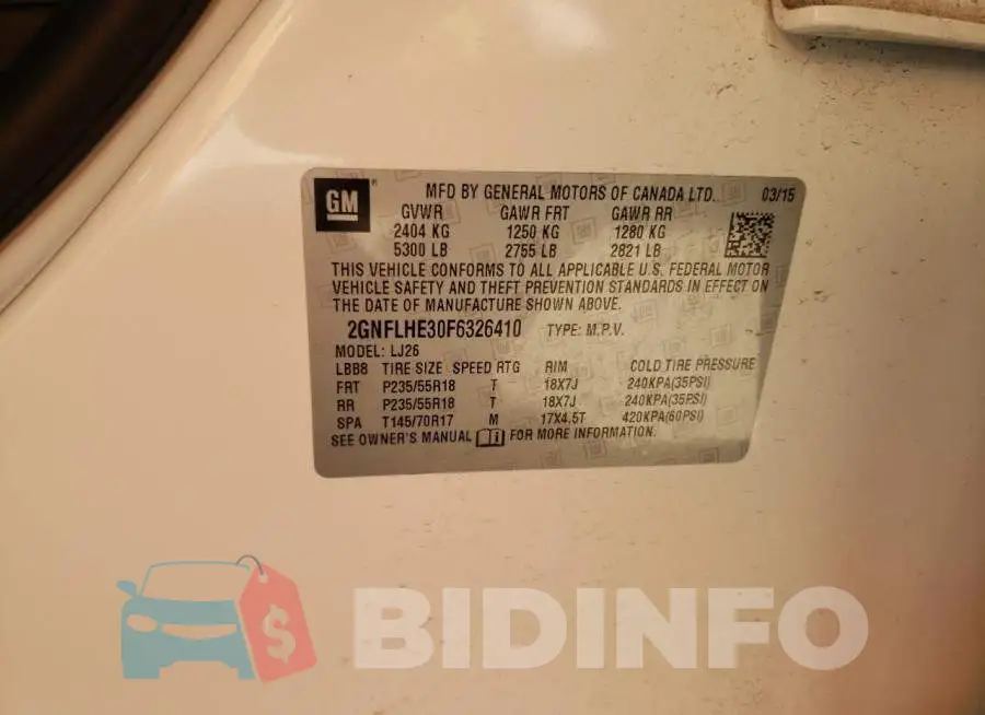2GNFLHE30F6326410 Photo# 13