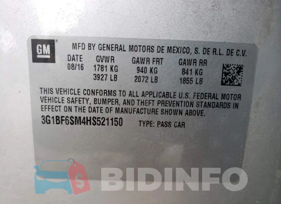 3G1BF6SM4HS521150 Photo# 12