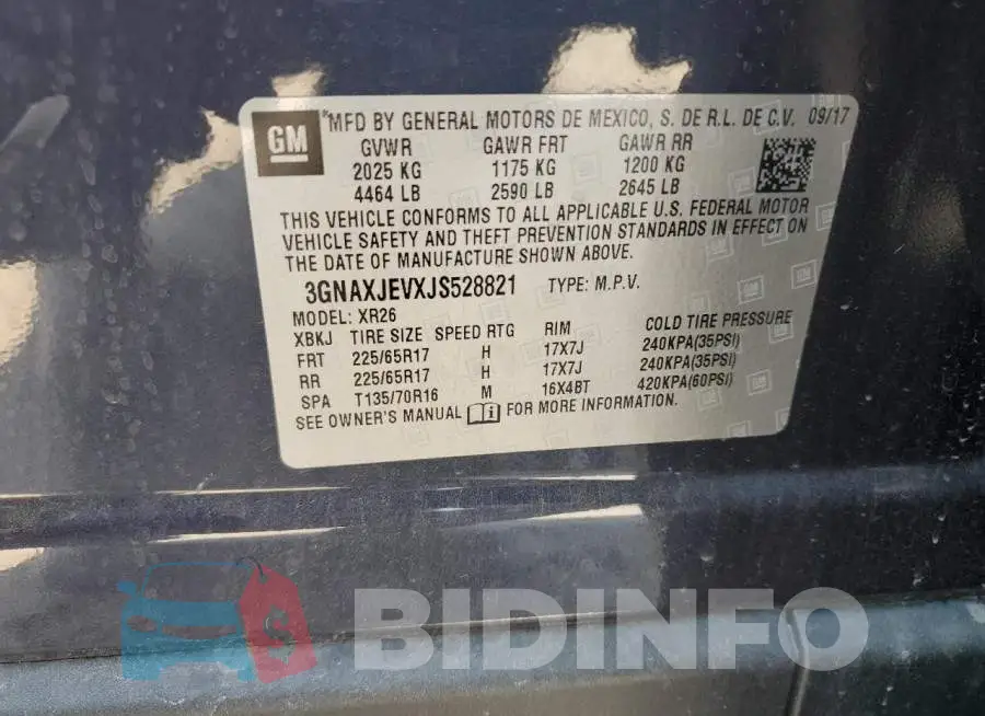 3GNAXJEVXJS528821 Photo# 12