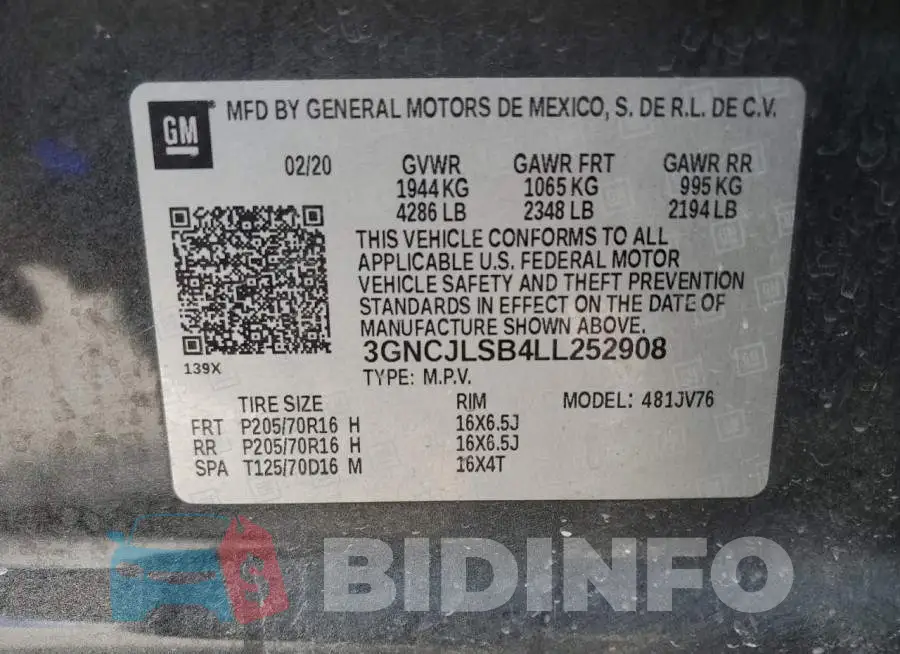 3GNCJLSB4LL252908 Photo# 12