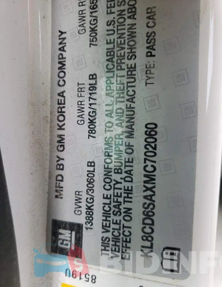 KL8CD6SAXMC702060 Photo# 12