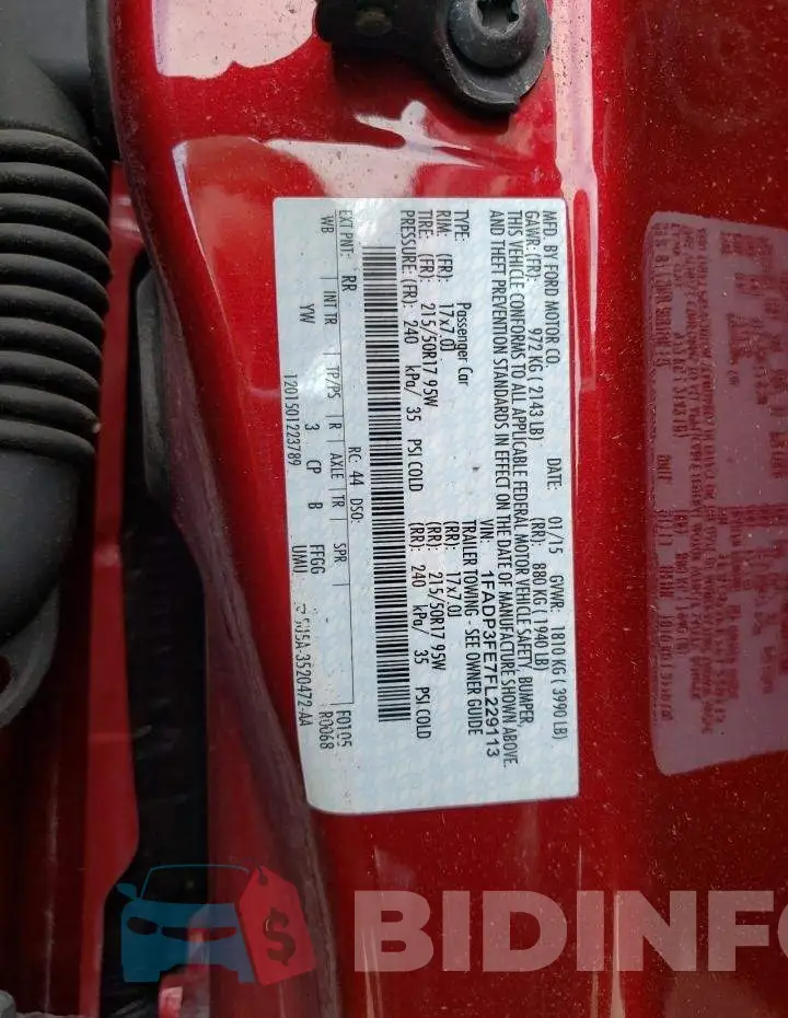 1FADP3FE7FL229113 Photo# 12
