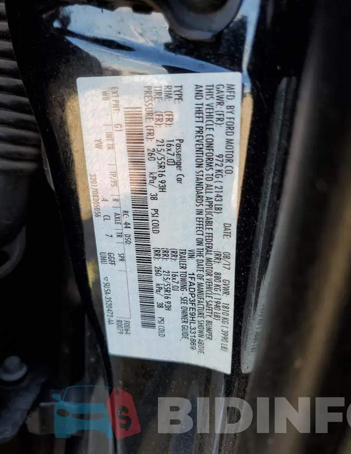 1FADP3FE9HL331869 Photo# 12