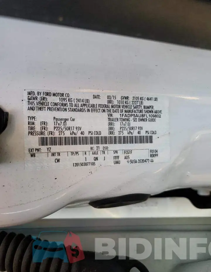 1FADP5AU8FL109802 Photo# 12