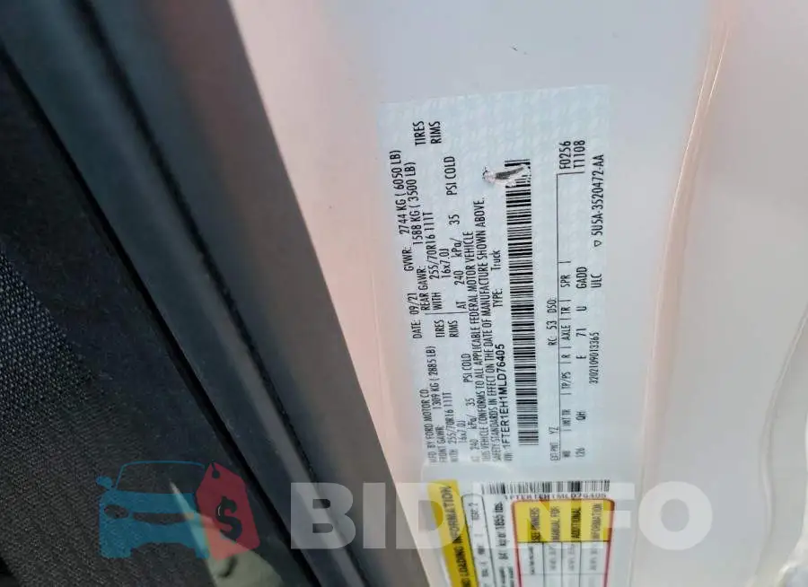 1FTER1EH1MLD76405 Photo# 12