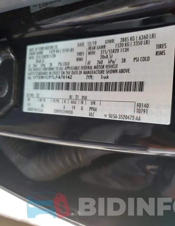 1FTEW1CP7LFA76142 Photo# 12