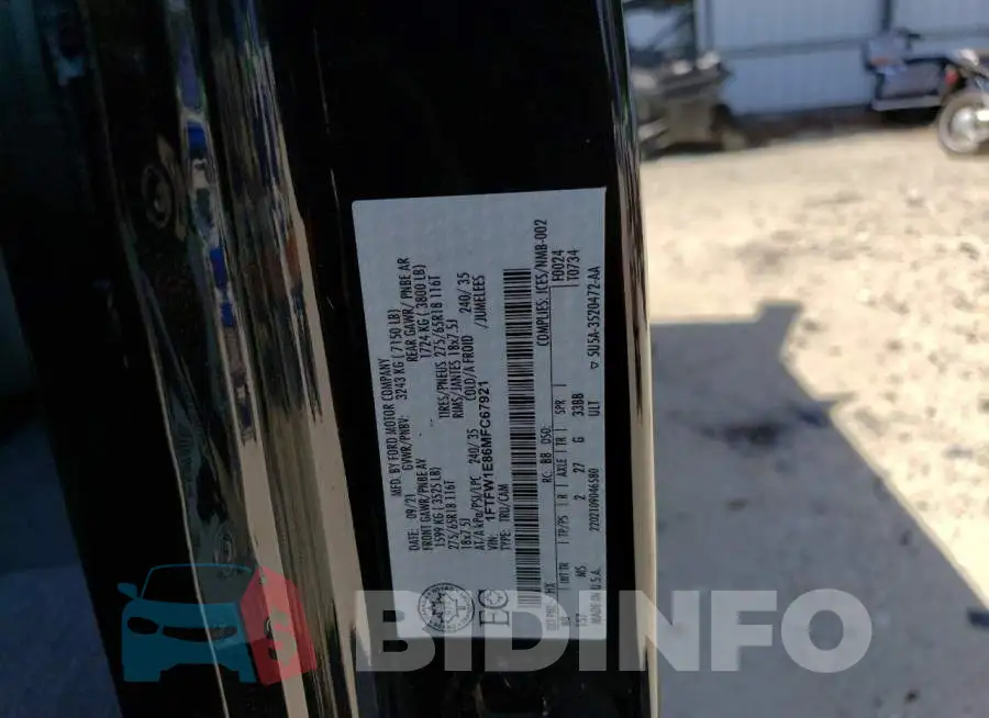 1FTFW1E86MFC67921 Photo# 13