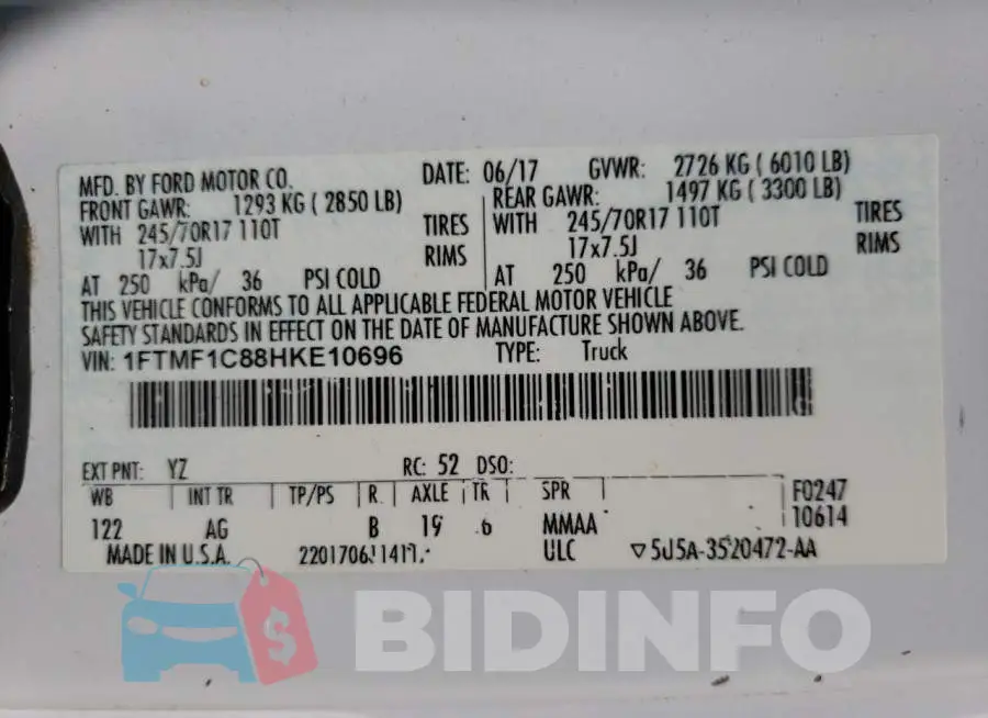 1FTMF1C88HKE10696 Photo# 12