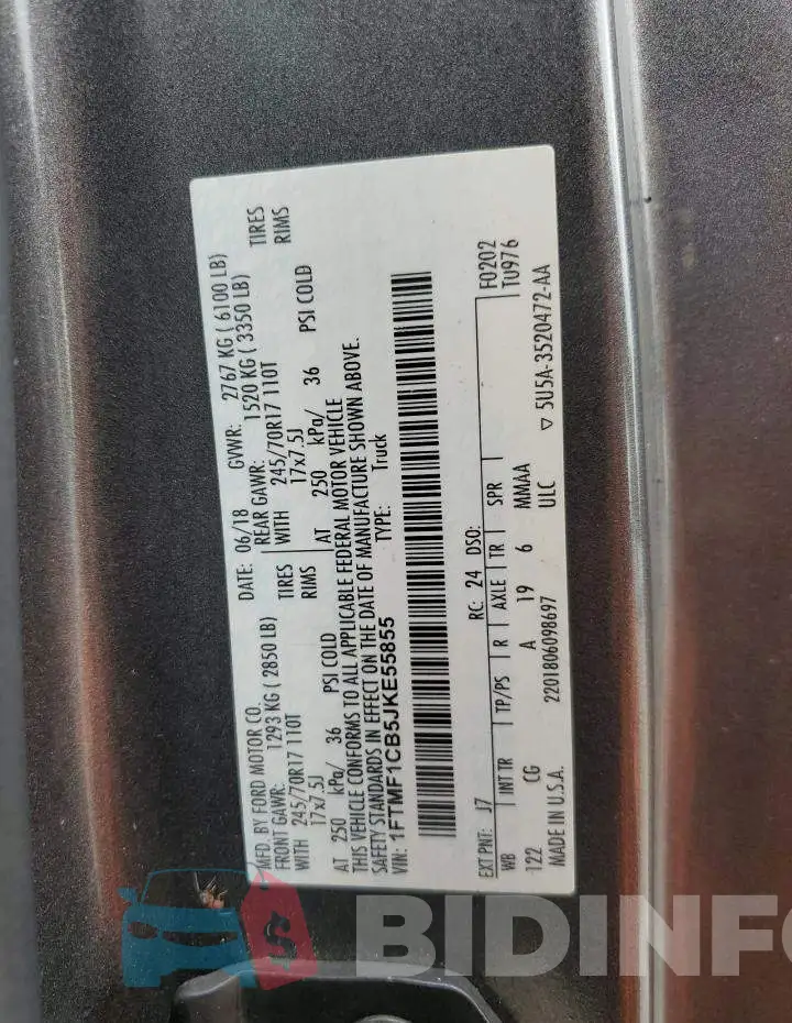 1FTMF1CB5JKE55855 Photo# 12