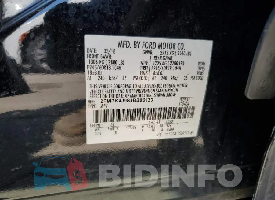 2FMPK4J98JBB96133 Photo# 12
