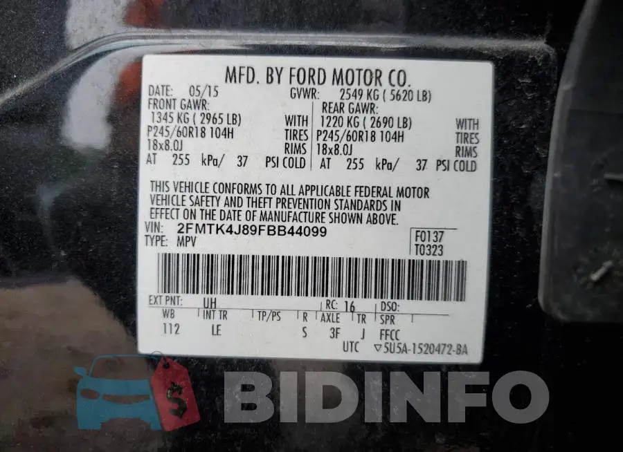 2FMTK4J89FBB44099 Photo# 14