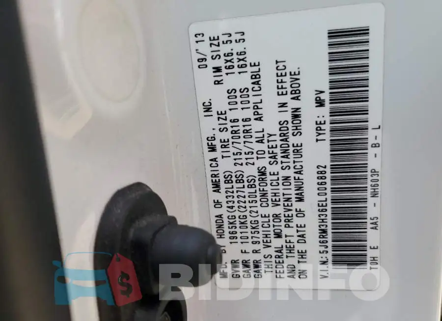 5J6RM3H36EL006882 Photo# 13