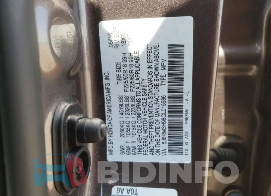 5J6RM3H98GL015686 Photo# 14