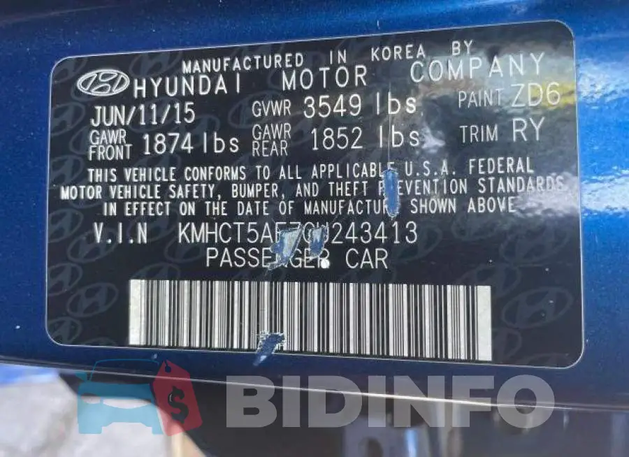 KMHCT5AE7GU243413 Photo# 10