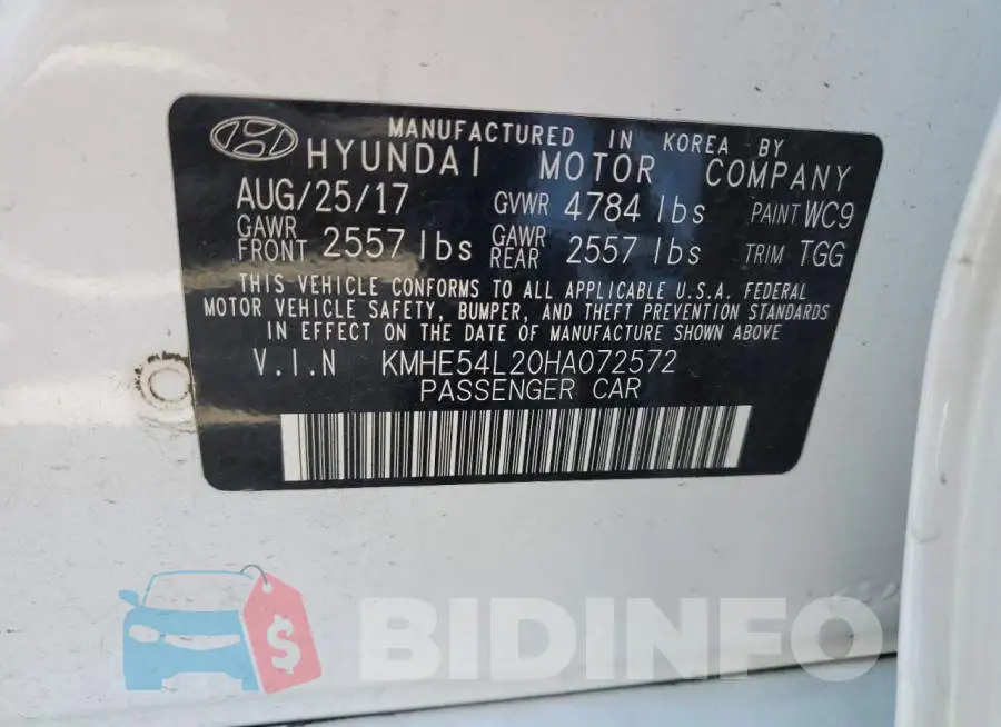 KMHE54L20HA072572 Photo# 13