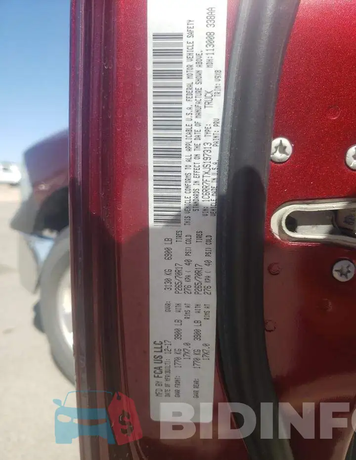 1C6RR7FTXJS197313 Photo# 12