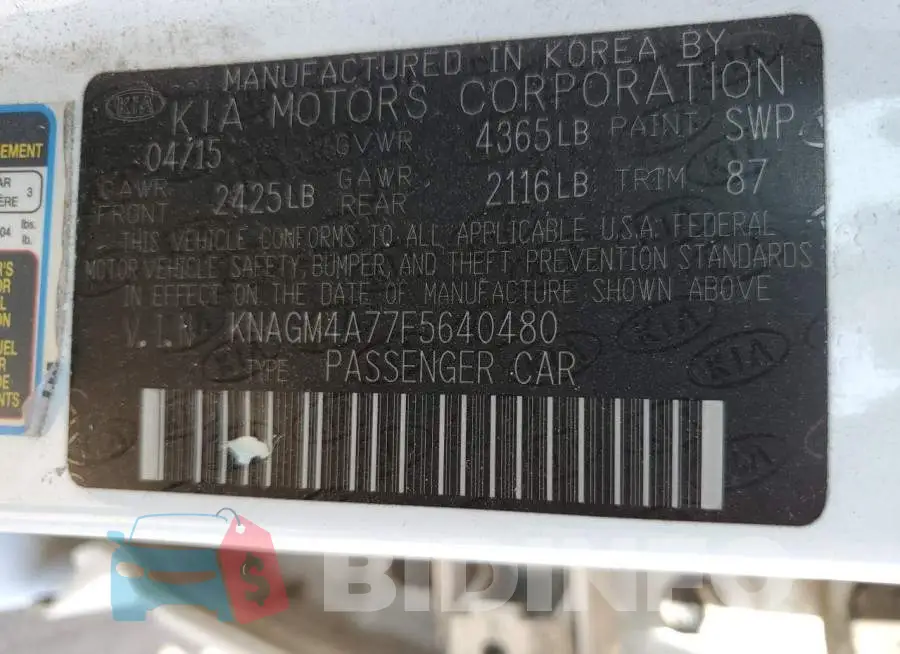 KNAGM4A77F5640480 Photo# 12