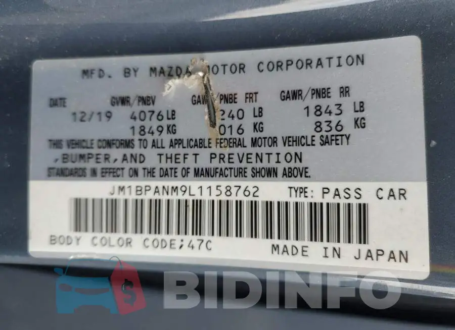 JM1BPANM9L1158762 Photo# 13