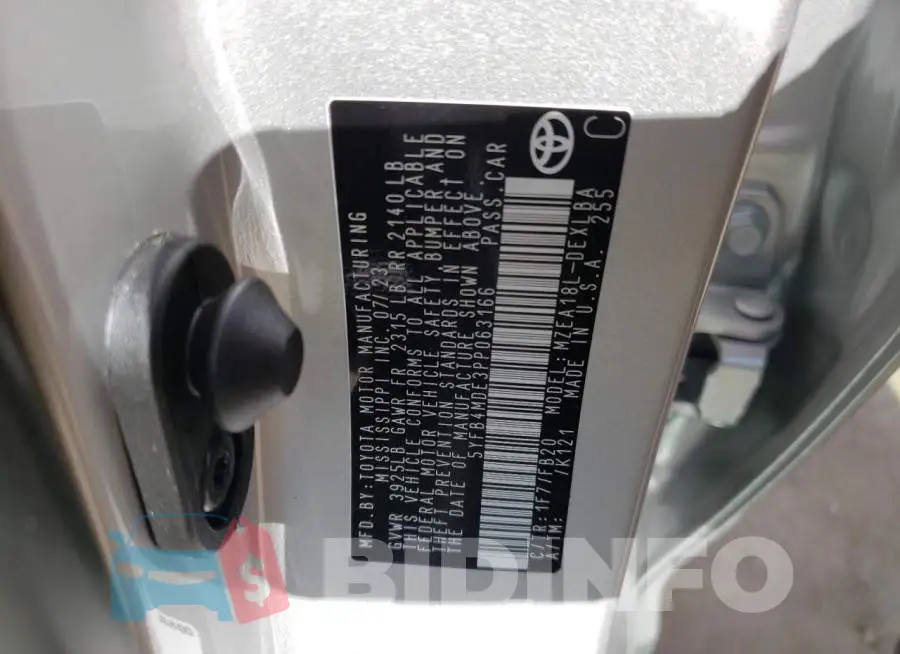 5YFB4MDE3PP063166 Photo# 12