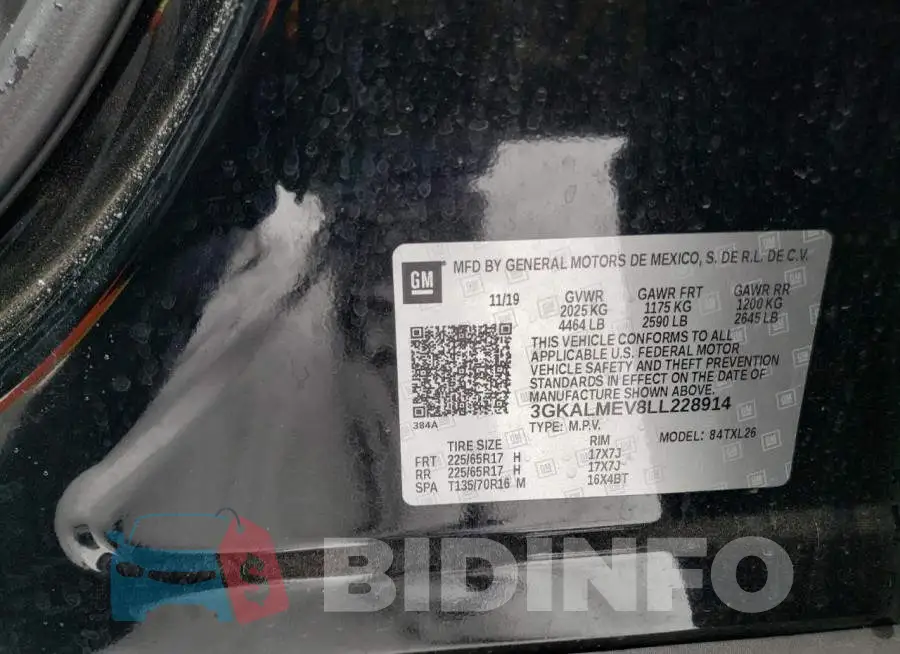 3GKALMEV8LL228914 Photo# 10