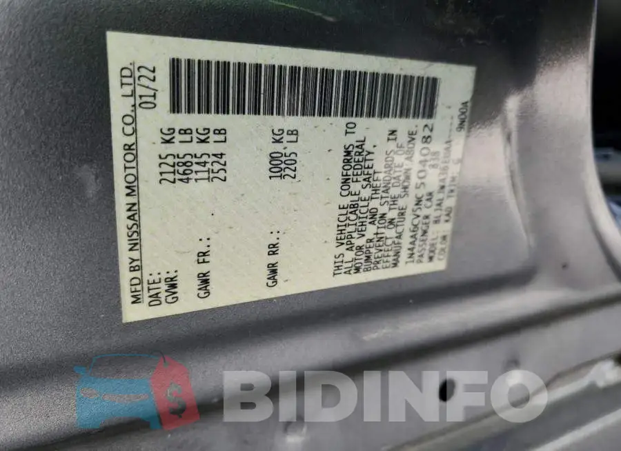 1N4AA6CV5NC504082 Photo# 13