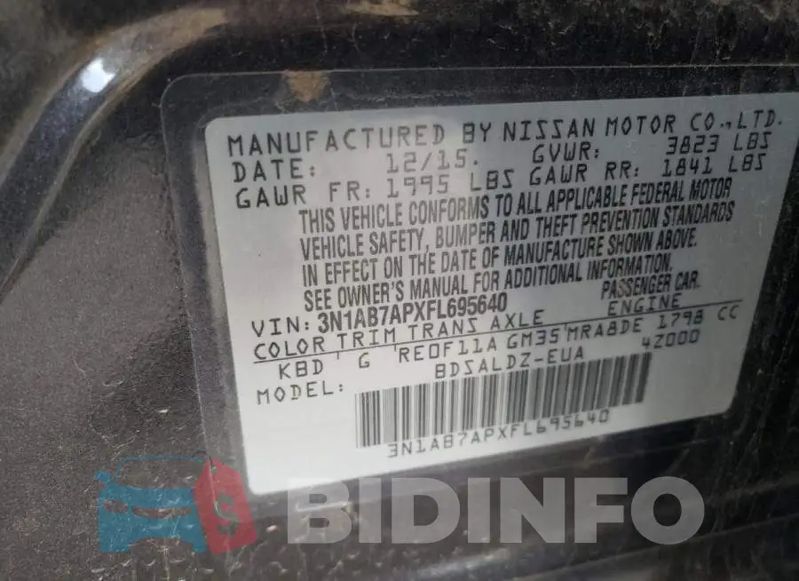 3N1AB7APXFL695640 Photo# 12