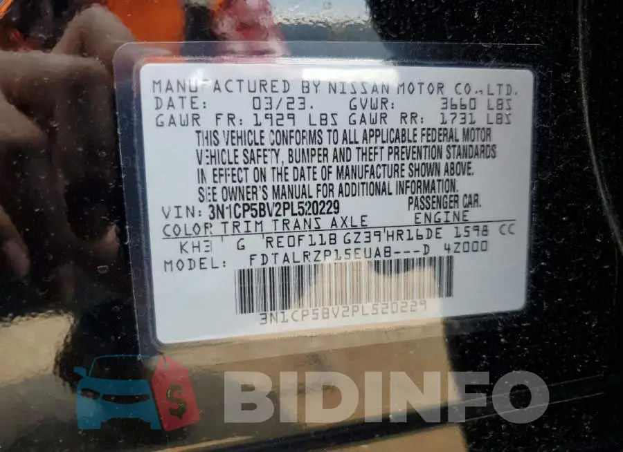 3N1CP5BV2PL520229 Photo# 12