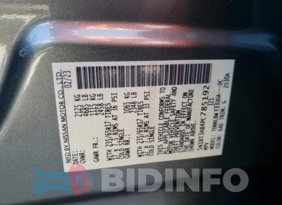 5N1BT3AB4PC785192 Photo# 13