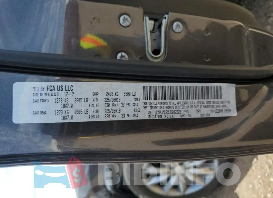 1C4PJMCBXJD602320 Photo# 12
